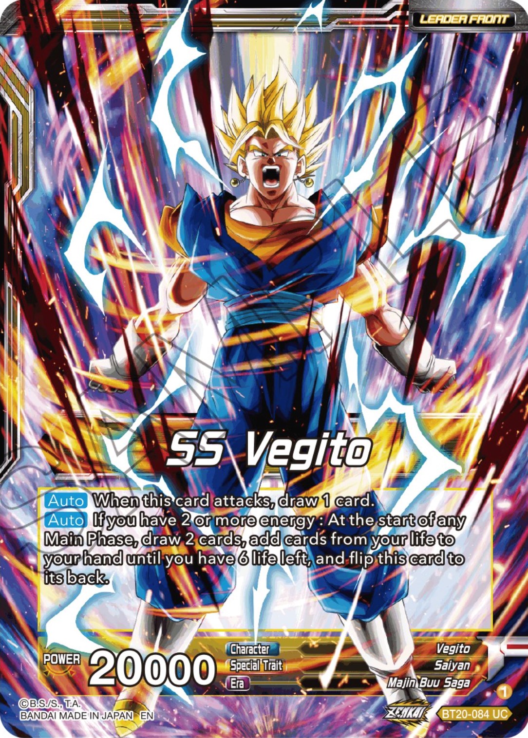 SS Vegito // Son Goku & Vegeta, Path to Victory (BT20-084) [Power Absorbed] Parallel Foil
