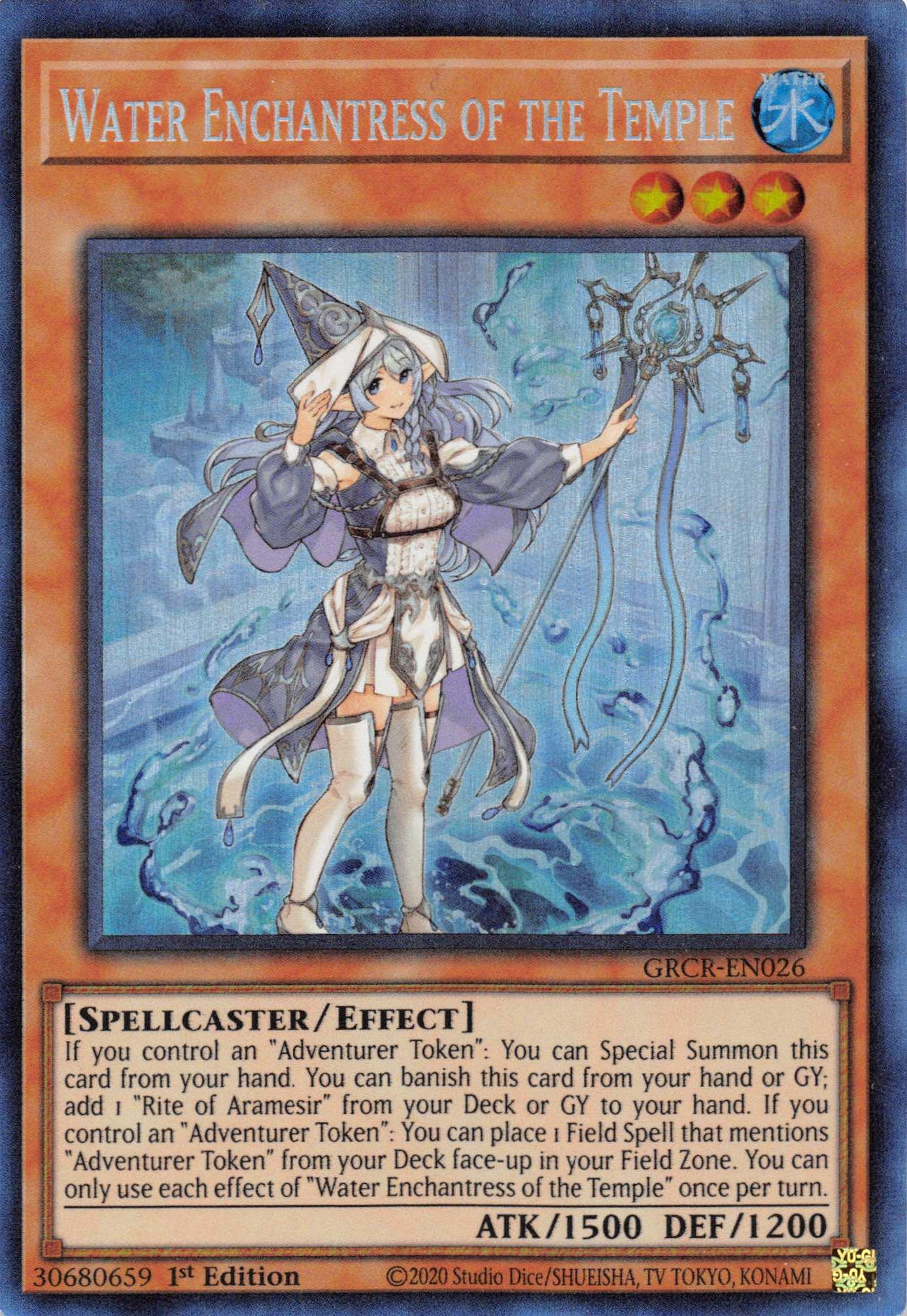 Water Enchantress of the Temple [GRCR-EN026] Collector's Rare - Josh's Cards