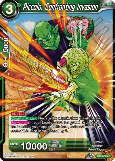 Piccolo, Confronting Invasion (BT15-076) [Saiyan Showdown] Parallel Foil