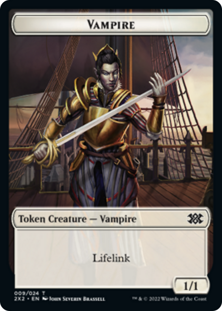 Saproling // Vampire Double-Sided Token [Double Masters 2022 Tokens] Foil