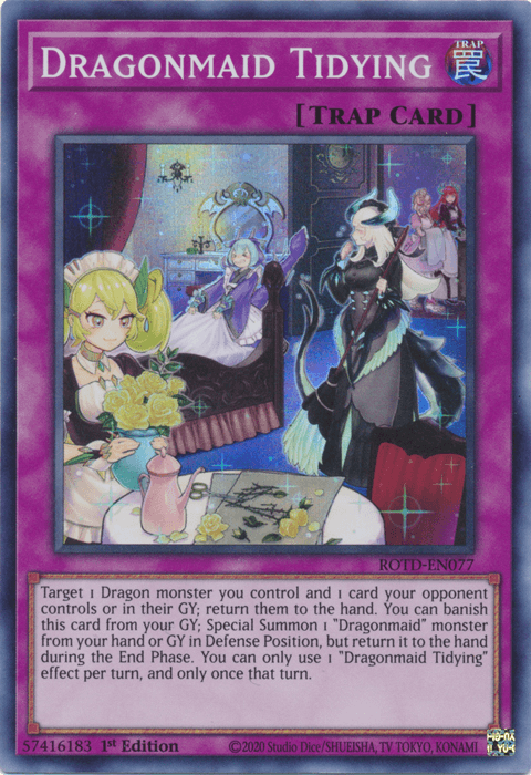 Dragonmaid Tidying [ROTD-EN077] Super Rare - Josh's Cards
