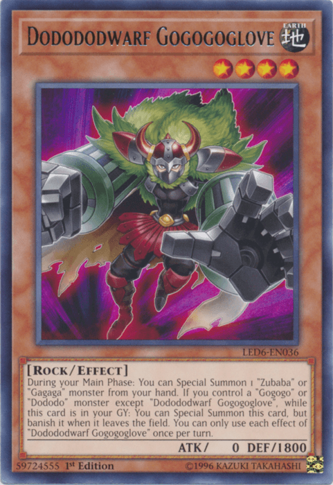 Dodododwarf Gogogoglove [LED6-EN036] Rare - Josh's Cards