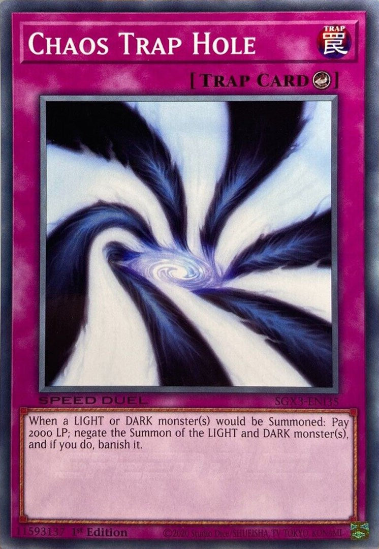 Chaos Trap Hole (SGX3-ENI35) - Speed Duel GX: Duelists of Shadows 1st Edition