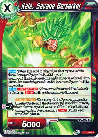 Kale, Savage Berserker (BT11-004) [Vermilion Bloodline] Parallel Foil