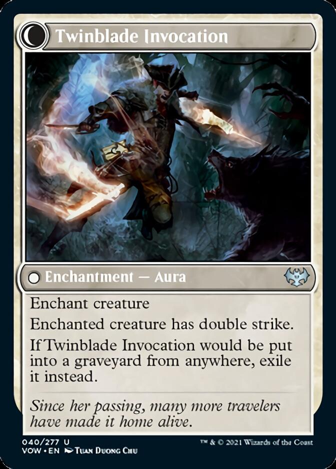 Twinblade Geist // Twinblade Invocation (VOW-040) - Innistrad: Crimson Vow: (Double Faced Transform) Foil