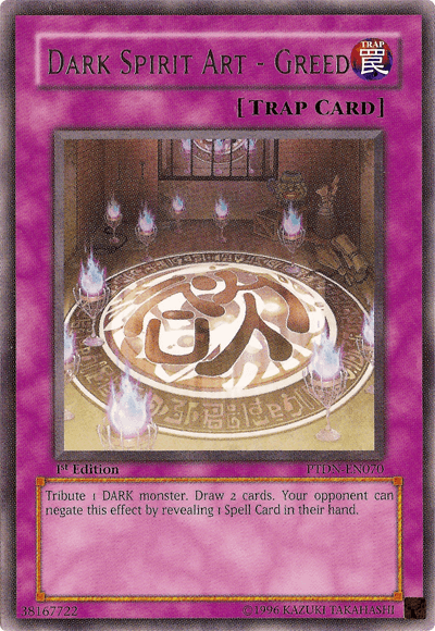 Dark Spirit Art - Greed [PTDN-EN070] Rare - Josh's Cards