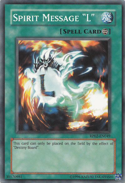 Spirit Message "L" [RP02-EN049] Common - Josh's Cards