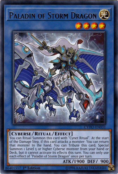 Paladin of Storm Dragon [CYHO-EN031] Rare - Josh's Cards