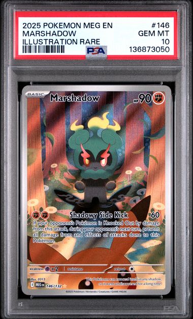 Marshadow Illustration Rare Mega Evolution ME01 146/132 PSA 10