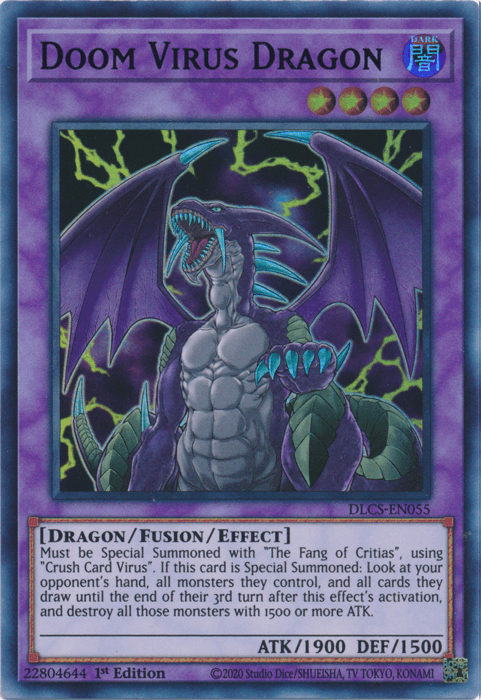 Doom Virus Dragon (Green) [DLCS-EN055] Ultra Rare - Josh's Cards