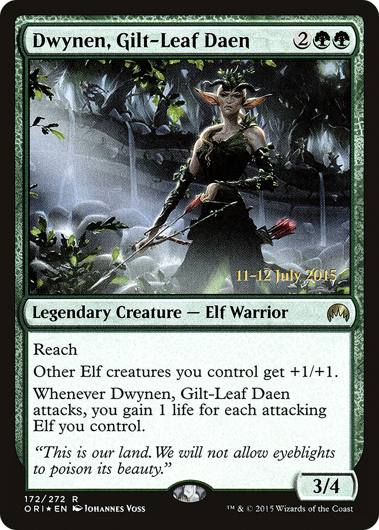 Dwynen, Gilt-Leaf Daen (PRE-172S) - Magic Origins Promos Foil