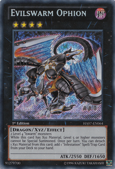 Evilswarm Ophion [HA07-EN064] Secret Rare - Josh's Cards