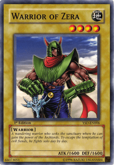 Warrior of Zera [YSD-EN006] Common - Josh's Cards