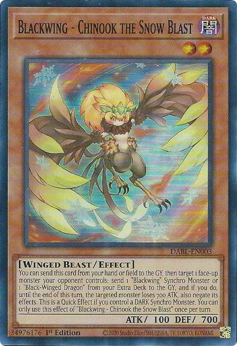 Blackwing - Chinook the Snow Blast [DABL-EN003] Super Rare - Josh's Cards