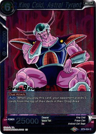 King Cold, Astral Tyrant (BT9-024) [Universal Onslaught Prerelease Promos] Parallel Foil