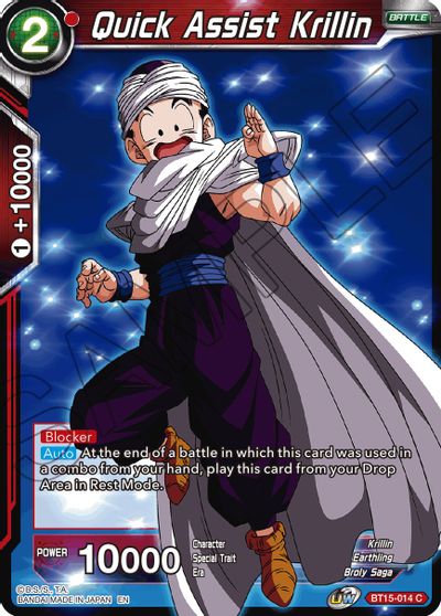 Quick Assist Krillin (BT15-014) [Saiyan Showdown] Parallel Foil