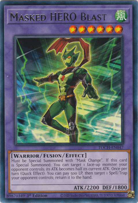 Masked Hero Blast [TOCH-EN047] Rare - Josh's Cards