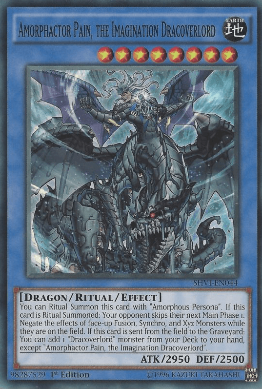 Amorphactor Pain, the Imagination Dracoverlord [SHVI-EN044] Super Rare - Josh's Cards