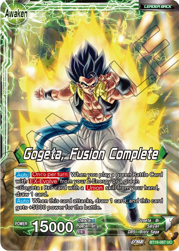 Veku // Gogeta, Fusion Complete (BT19-067) [Fighter's Ambition] Parallel Foil