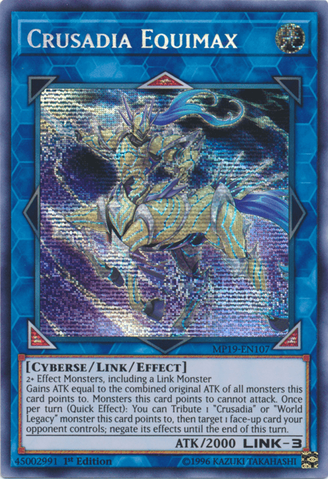 Crusadia Equimax [MP19-EN107] Prismatic Secret Rare - Josh's Cards