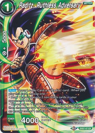 Raditz, Ruthless Adversary (EX07-07) [Magnificent Collection Fusion Hero] Parallel Foil