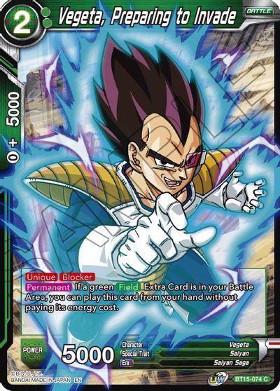 Vegeta, Preparing to Invade (BT15-074) [Saiyan Showdown] Parallel Foil