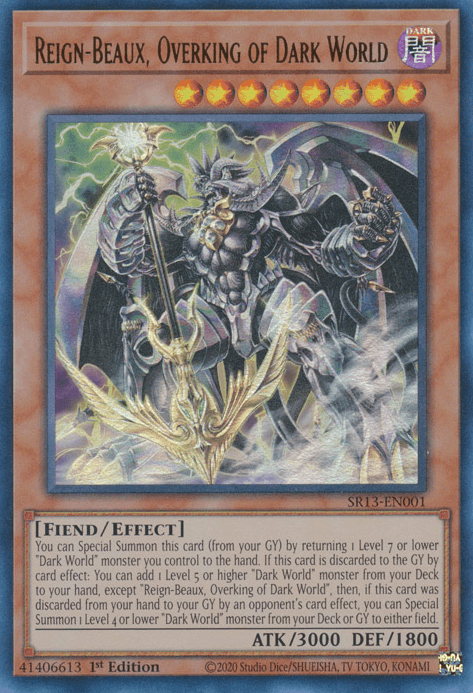 Reign-Beaux, Overking of Dark World [SR13-EN001] Ultra Rare - Josh's Cards