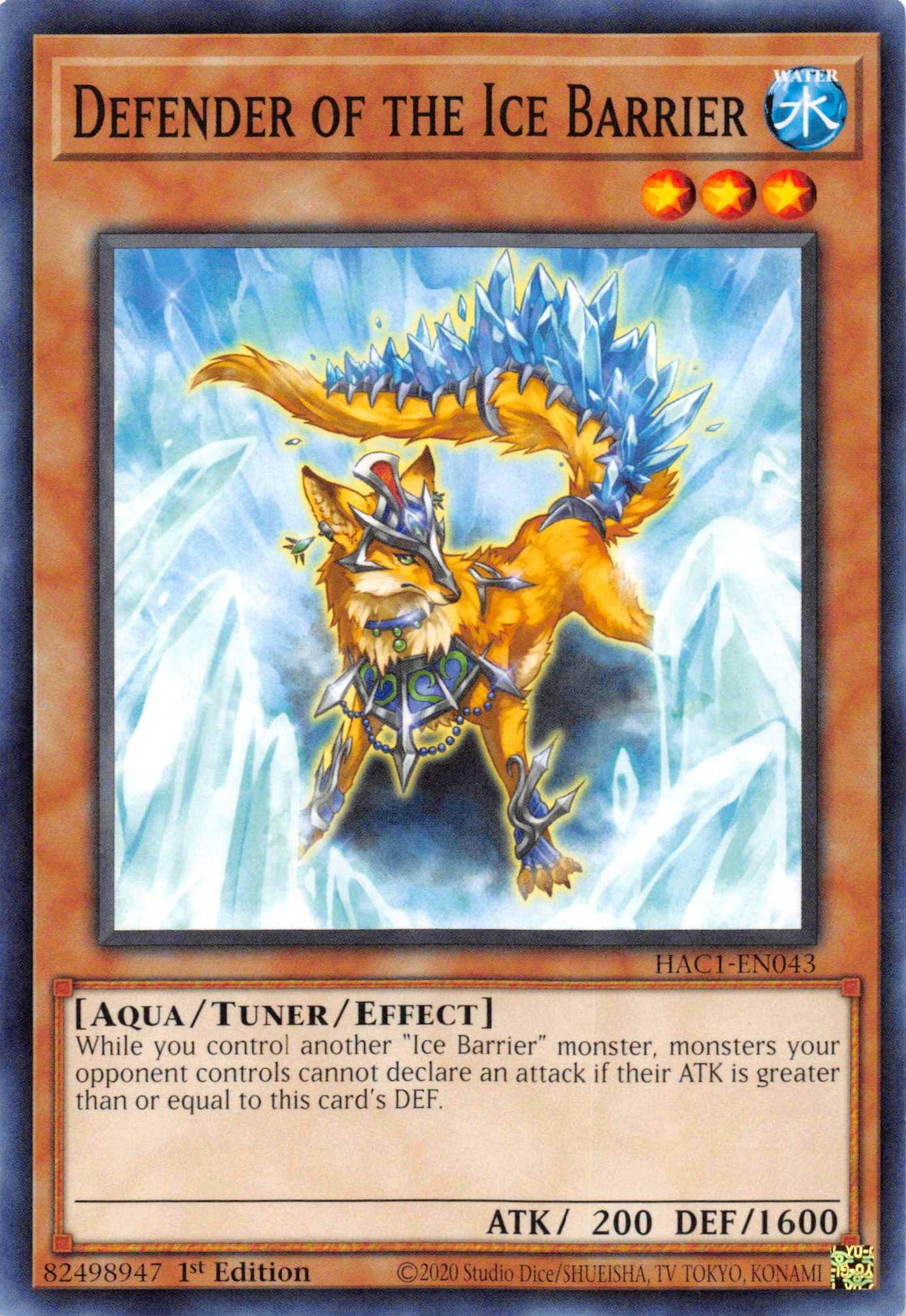 Defender of the Ice Barrier [HAC1-EN043] Common - Josh's Cards