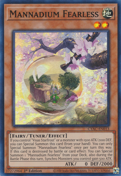 Mannadium Fearless [CYAC-EN013] Super Rare - Josh's Cards