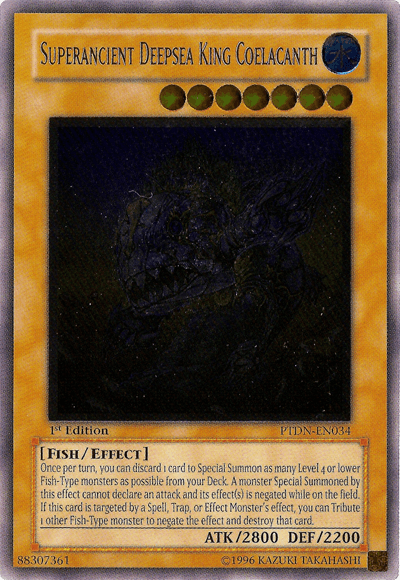 Superancient Deepsea King Coelacanth [PTDN-EN034] Ultimate Rare - Josh's Cards