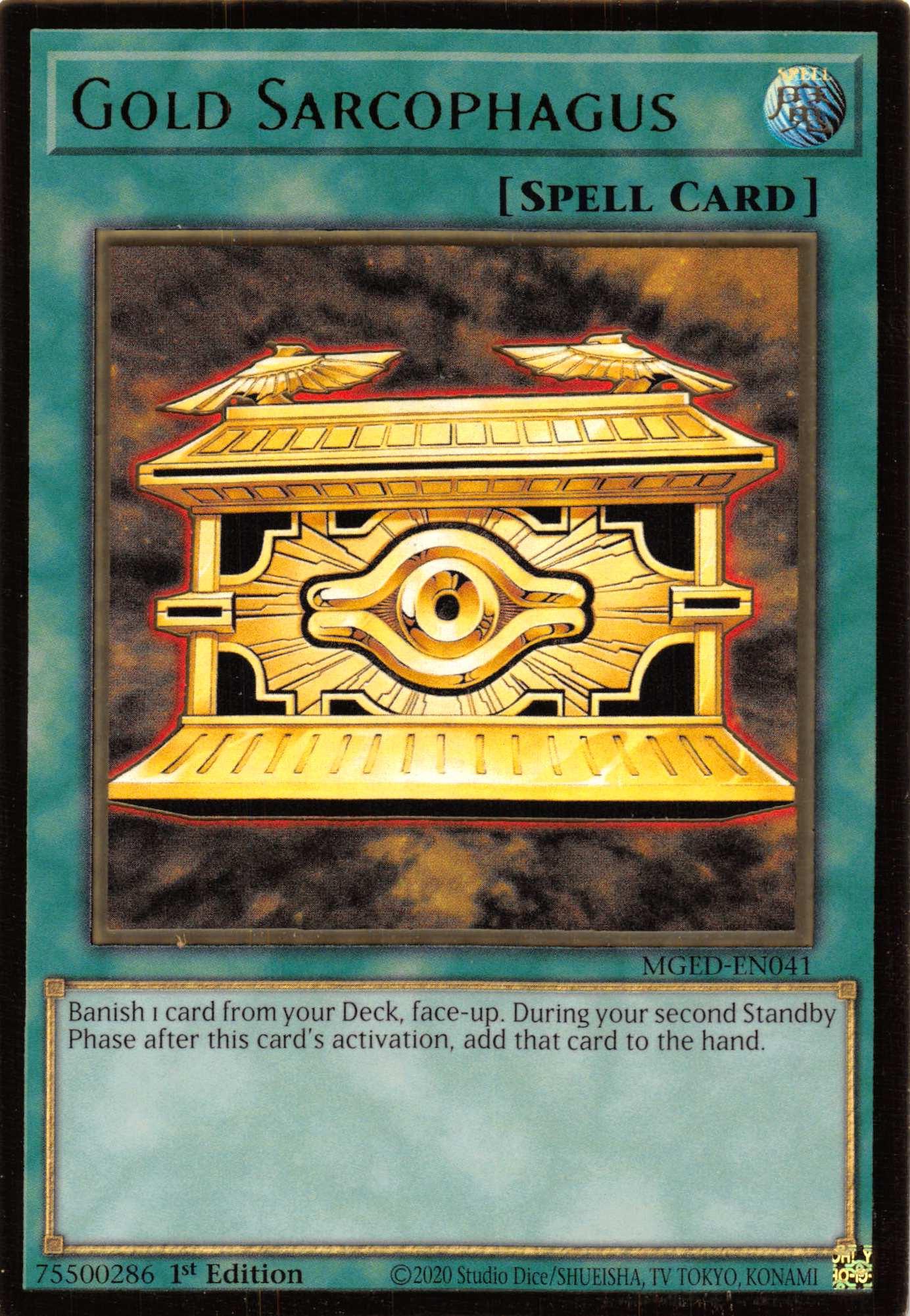 Gold Sarcophagus [MGED-EN041] Gold Rare - Josh's Cards