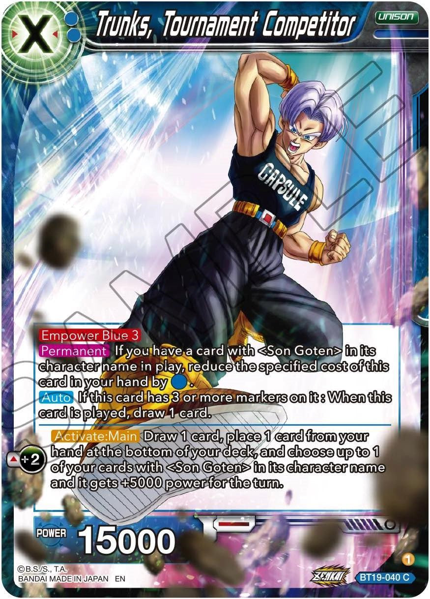 Trunks, Tournament Competitor (BT19-040) [Fighter's Ambition] Parallel Foil
