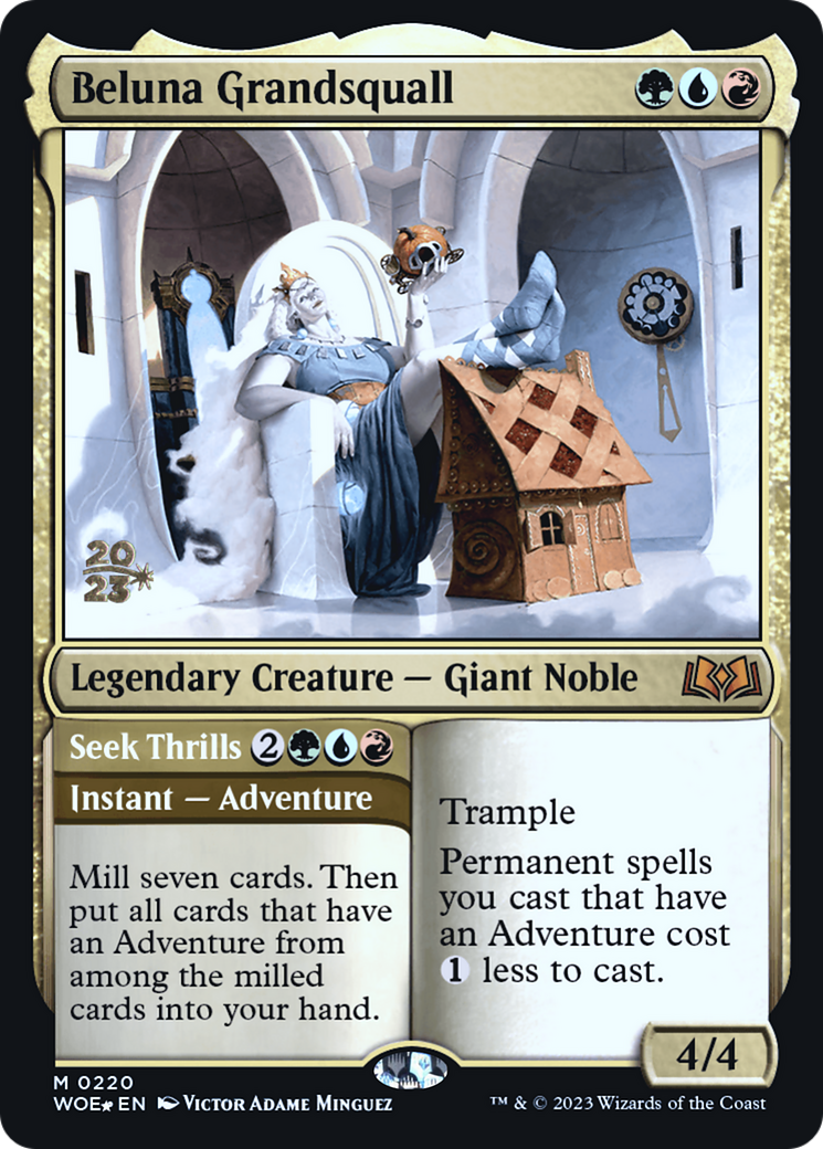 Beluna Grandsquall // Seek Thrills (PRE-220) - Wilds of Eldraine Promos Foil