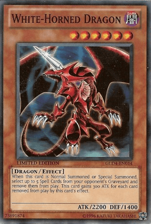 White-Horned Dragon [GLD4-EN014] Common - Josh's Cards