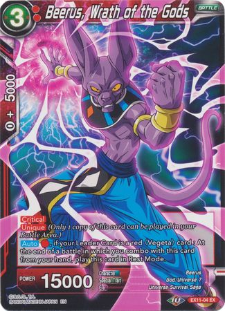 Beerus, Wrath of the Gods (EX11-04) [Universe 7 Unison] Parallel Foil