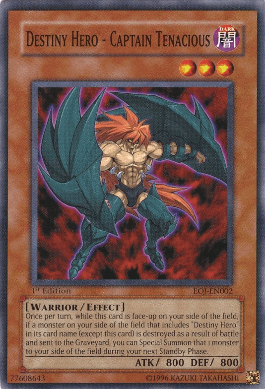 Destiny Hero - Captain Tenacious [EOJ-EN002] Common - Josh's Cards