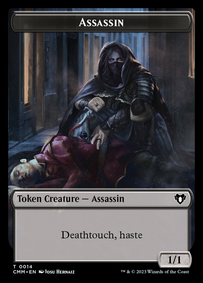 Treasure // Assassin Double-Sided Token [Commander Masters Tokens] Foil