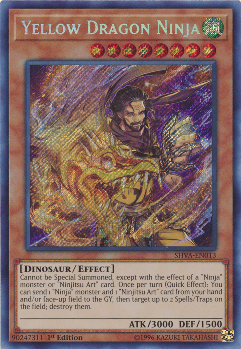 Yellow Dragon Ninja [SHVA-EN013] Secret Rare - Josh's Cards