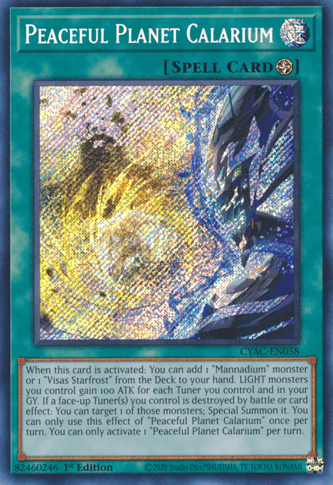 Peaceful Planet Calarium [CYAC-EN058] Secret Rare - Josh's Cards