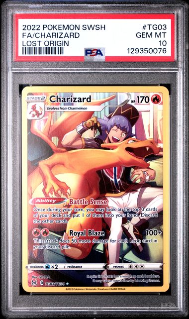 Charizard Lost Origin TG02/TG30 PSA 10