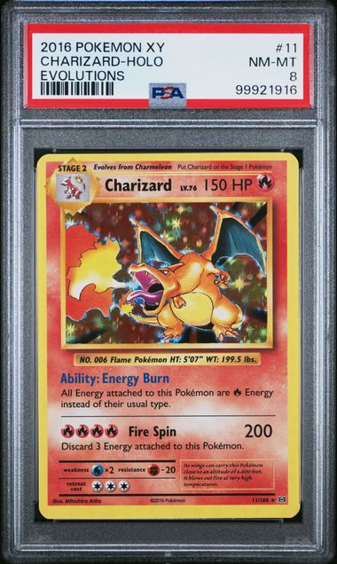 Charizard XY Evolutions 11/108 PSA 8