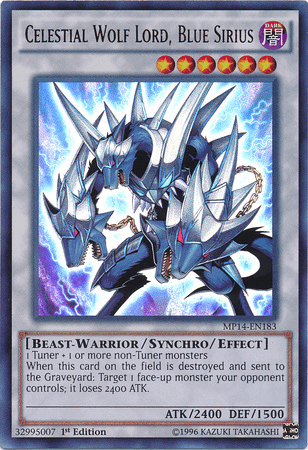 Celestial Wolf Lord, Blue Sirius [MP14-EN183] Ultra Rare - Josh's Cards