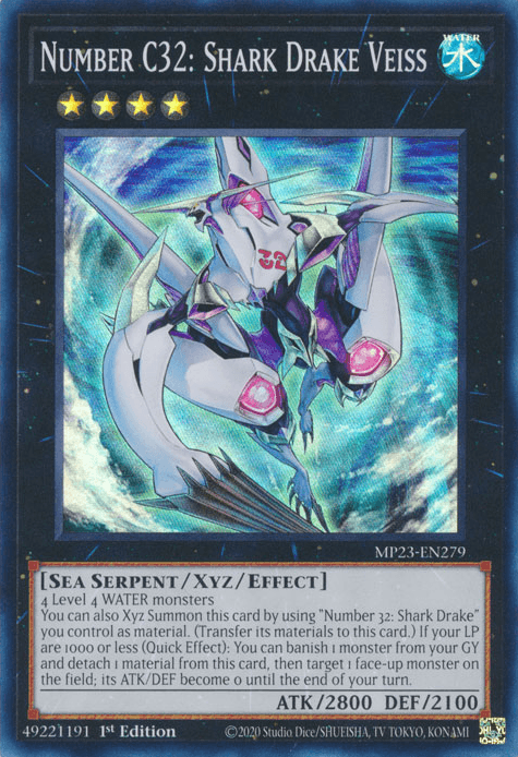 Number C32: Shark Drake Veiss [MP23-EN279] Super Rare - Josh's Cards