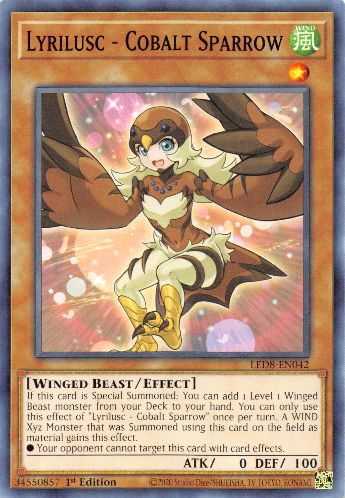 Lyrilusc - Cobalt Sparrow [LED8-EN042] Common - Josh's Cards