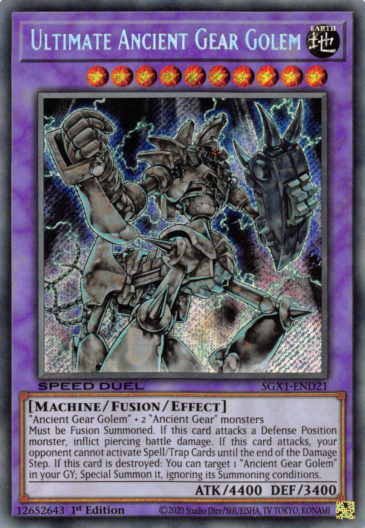 Ultimate Ancient Gear Golem [SGX1-END21] Secret Rare - Josh's Cards