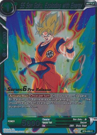 SS Son Goku, Exploding with Energy (BT6-055_PR) [Destroyer Kings Prerelease Promos] Parallel Foil