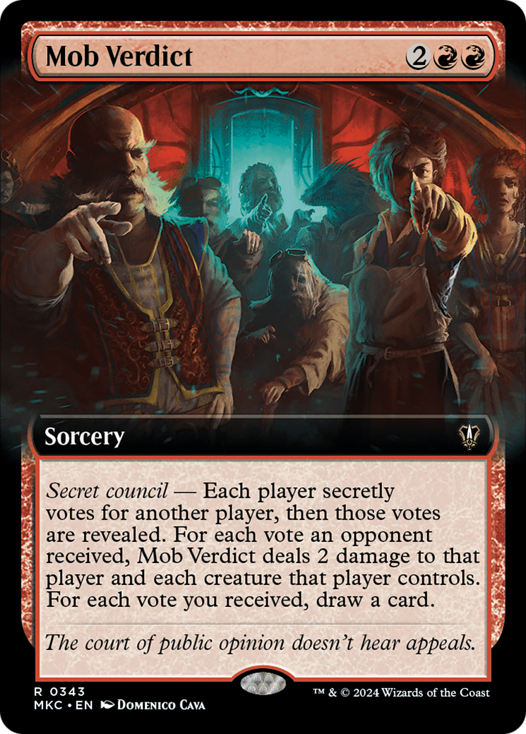 Mob Verdict (MKC-343) - Murders at Karlov Manor Commander: (Extended Art)