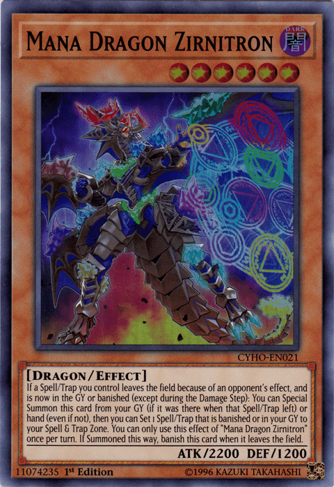 Mana Dragon Zirnitron [CYHO-EN021] Super Rare - Josh's Cards