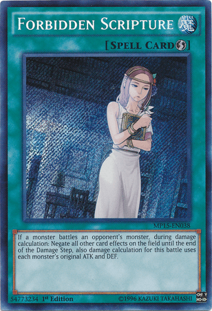 Forbidden Scripture [MP15-EN038] Secret Rare - Josh's Cards