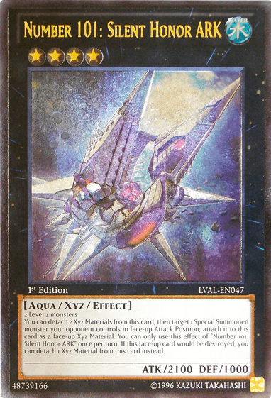 Number 101: Silent Honor ARK [LVAL-EN047] Ultimate Rare - Josh's Cards